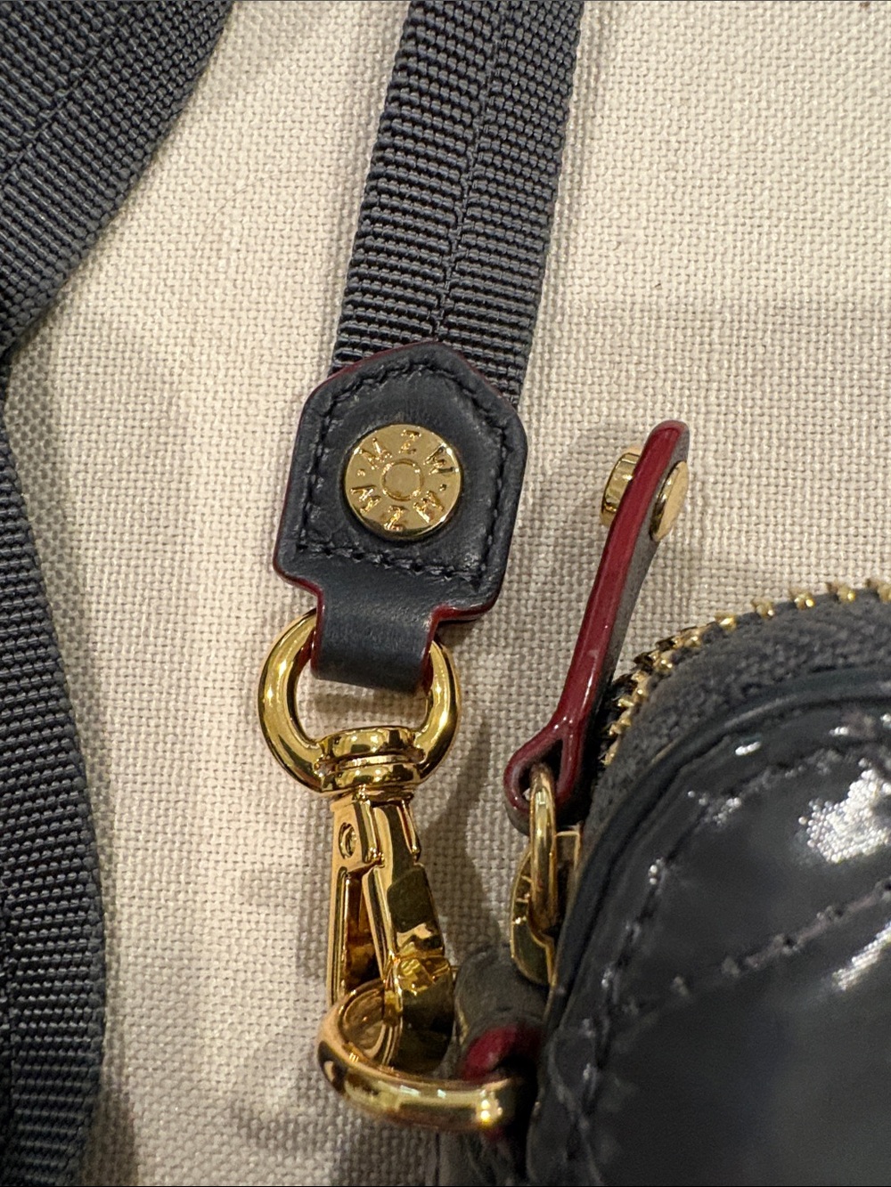 MZ Wallace Quilted Patent Crossbody Bag - dark magnet gray - Picture 5 of 5